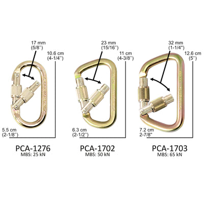 STEEL LOCKING CARABINERS