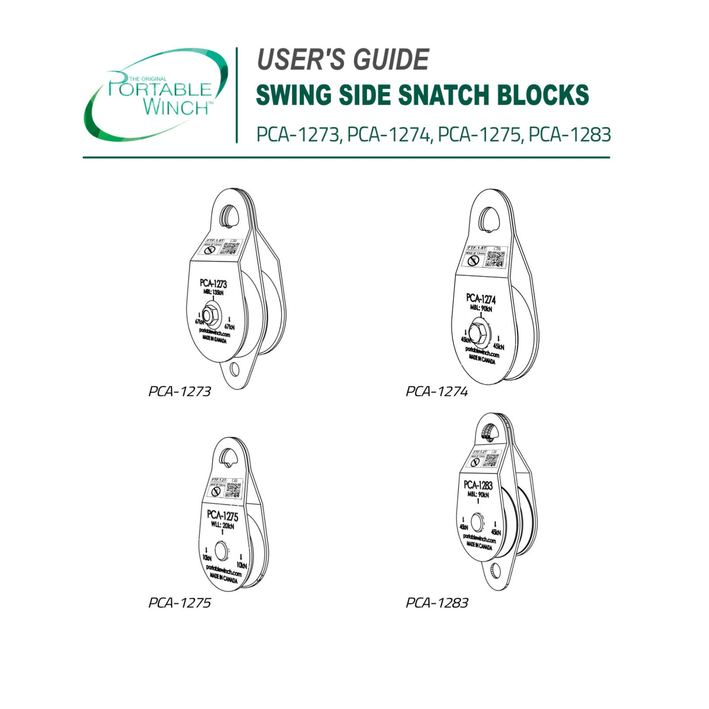 SWING SIDE SNATCH BLOCKS - INSTRUCTIONS