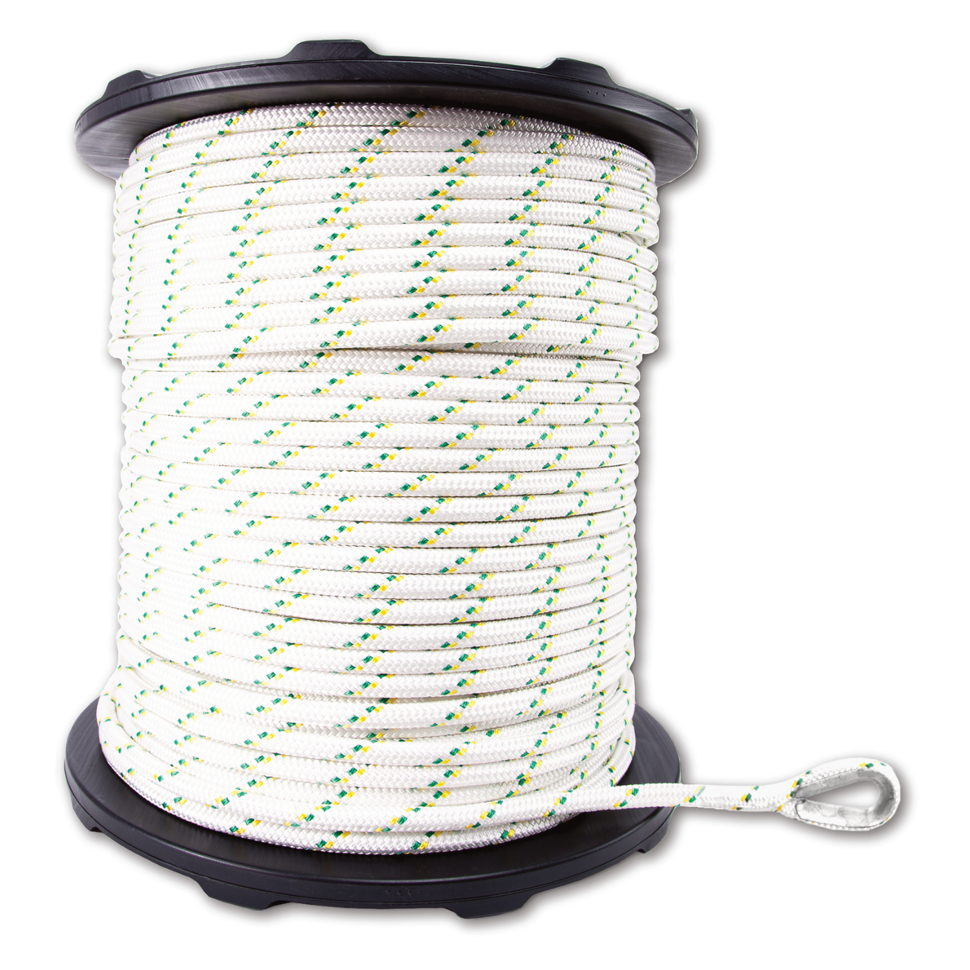 Ø 1/2'' DOUBLE-BRAIDED POLYESTER ROPES WITH SPLICES AND THIMBLES