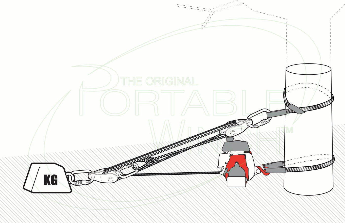 Mechanical Advantage Diagram - Pulling x5