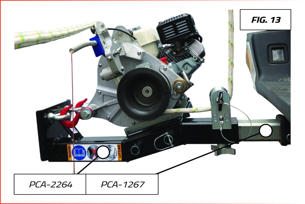 VERTIKALER ZUGWINDENHALTER FÜR PCH2000 