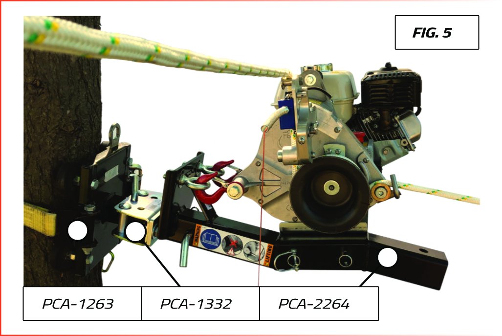 VERTICAL PULL WINCH SUPPORT FOR PCH2000