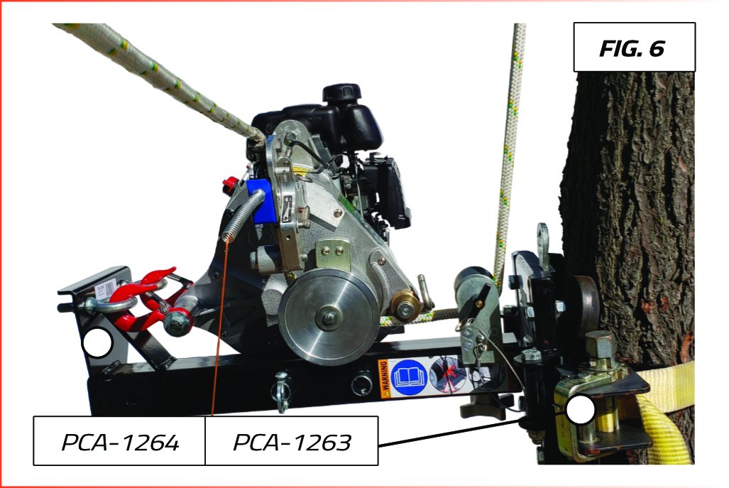 TREE-MOUNT WINCH ANCHORING SYSTEM WITH RUBBER PADS