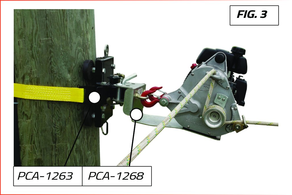 TREE-MOUNT WINCH ANCHORING SYSTEM WITH RUBBER PADS