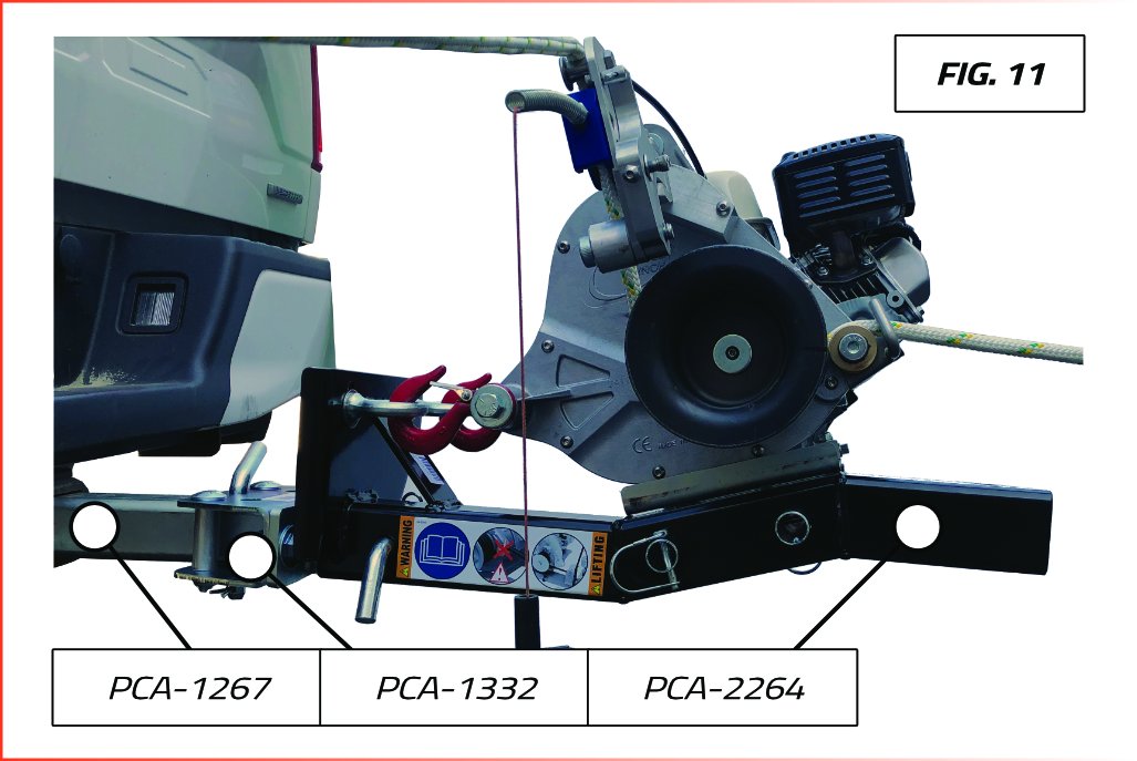 VERTIKALER ZUGWINDENHALTER FÜR PCH2000 